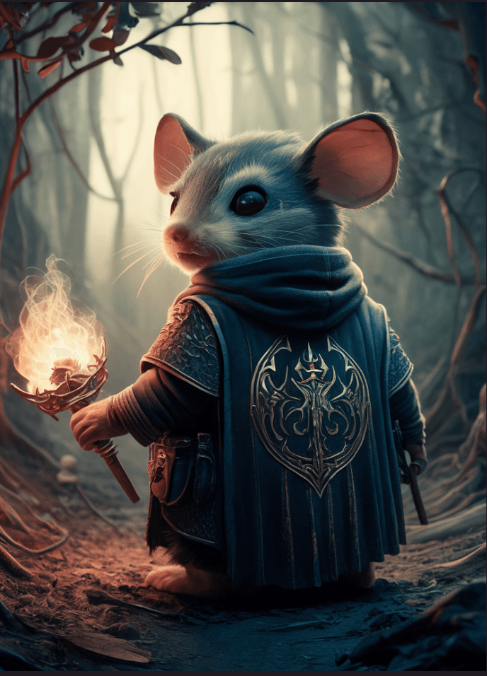 mouse going on an adventure